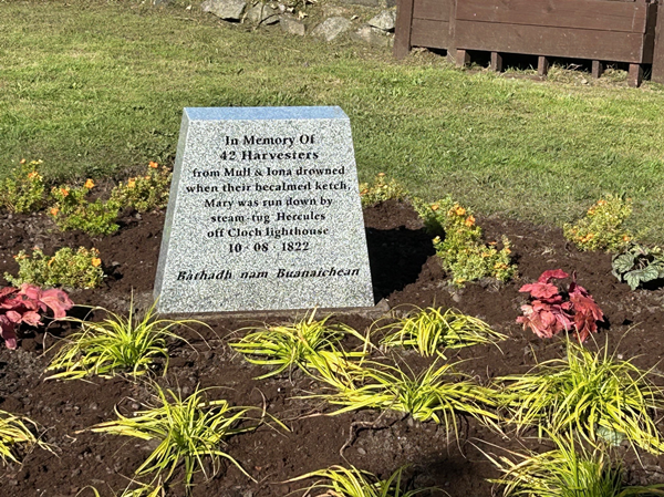 Mary of Iona 'The Harvesters' shipping disaster memorial dedication service at the Chapel Street Cemetery, Gourock.